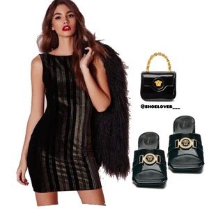 Missguided velvet Metallic Mini dress